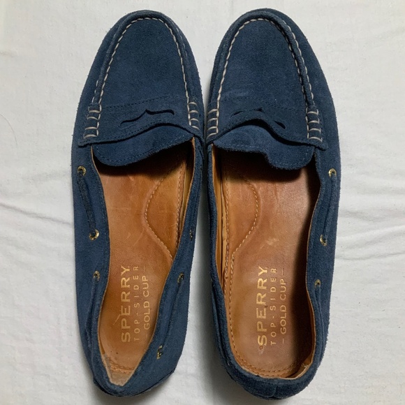 Sperry Suede Top-Sider Gold Cup Penny Driver Loafer - Picture 1 of 5